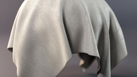 PBR - FABRIC WHITE LETHER - 4K MATERIAL