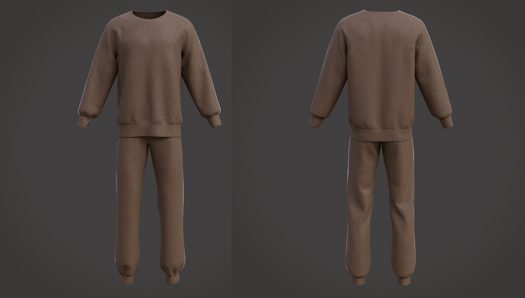 ArtStation - Male Tracksuit - Sweater and Joggers Trackset outfit 3D ...