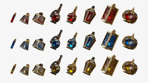 Health Potion Bottle Set