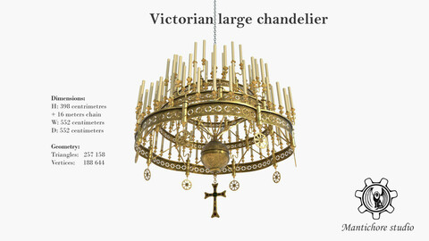 Large victorian chandelier