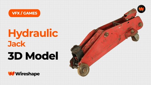 Hydraulic Jack Raw Scanned 3D Model