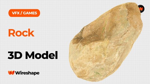 Rock Raw Scanned 3D Model