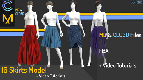 16 Skirt Models + Video Tutorials