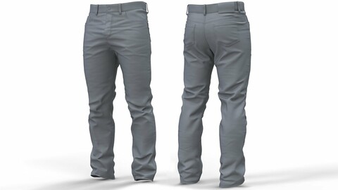 Mens Jeans pants (High Poly Model) (obj\ztl)