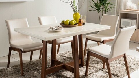 Amar marble dining table for 4 people