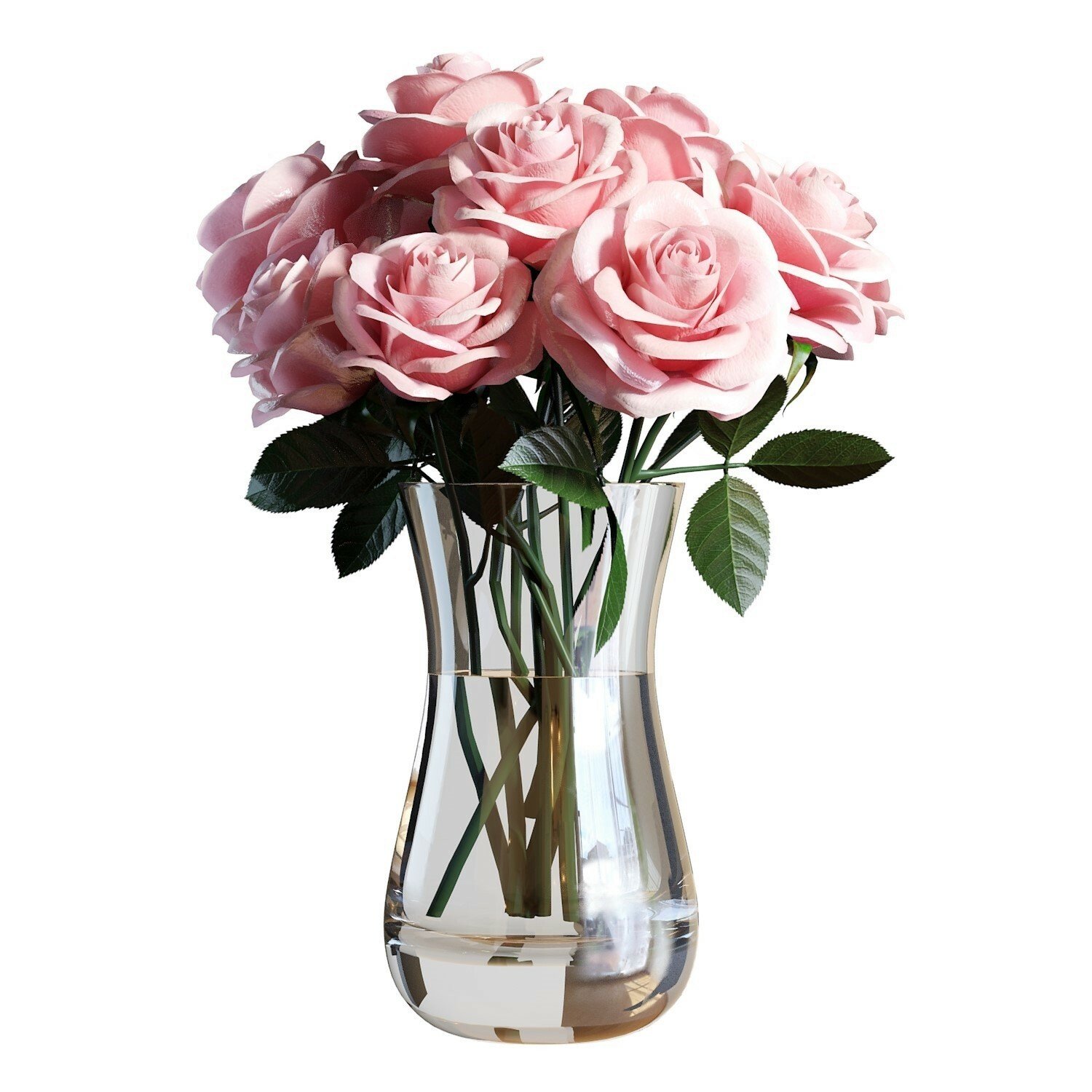 ArtStation - 3D Model / Flower Set 02 / Pink Roses Bouquet