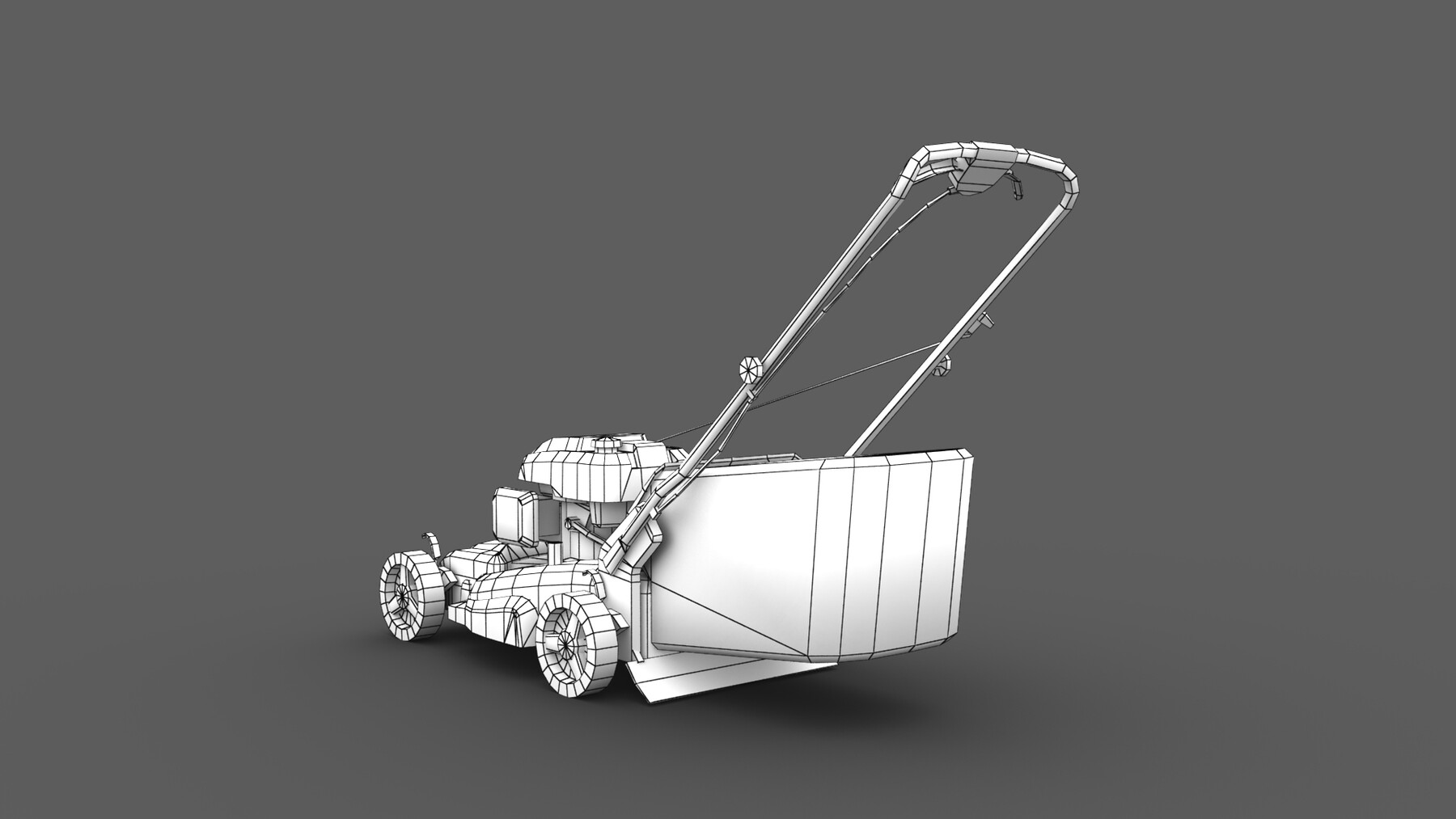 3D model Push Reel Lawn Mower VR / AR / low-poly