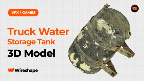 Truck Water Storage Tank Raw Scanned 3D Model