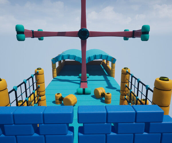 Artstation Fun Obstacle Course Vol 1 For Unreal And Unity Game Assets 2466