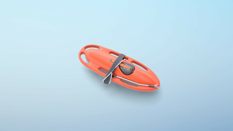 Lifeguard Rescue Buoy PBR Low-poly 3D model