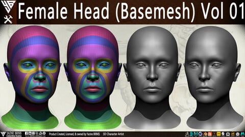Female Head Basemesh Vol 01