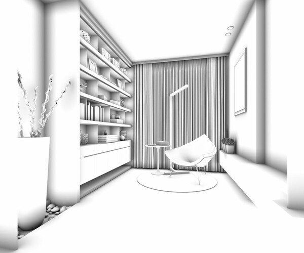 ArtStation - Family - Office - Study room -050 | Resources