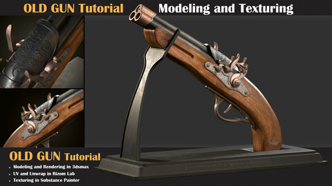 OLD GUN Tutorial ( Modeling, Texturing, Lighting )