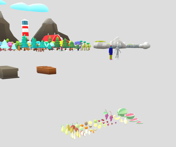 ArtStation - Low Poly Mega Pack with shared texturing | Game Assets