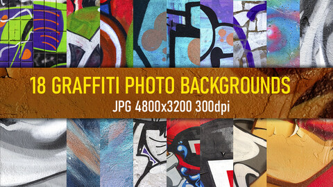 18 free graffiti texture photo backgrounds.