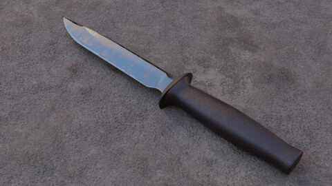 Knife low-poly 3D model
