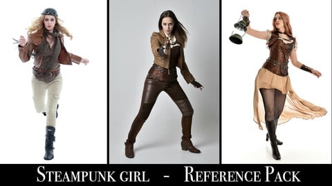 x150 Steampunk Girl. -  Reference Pack