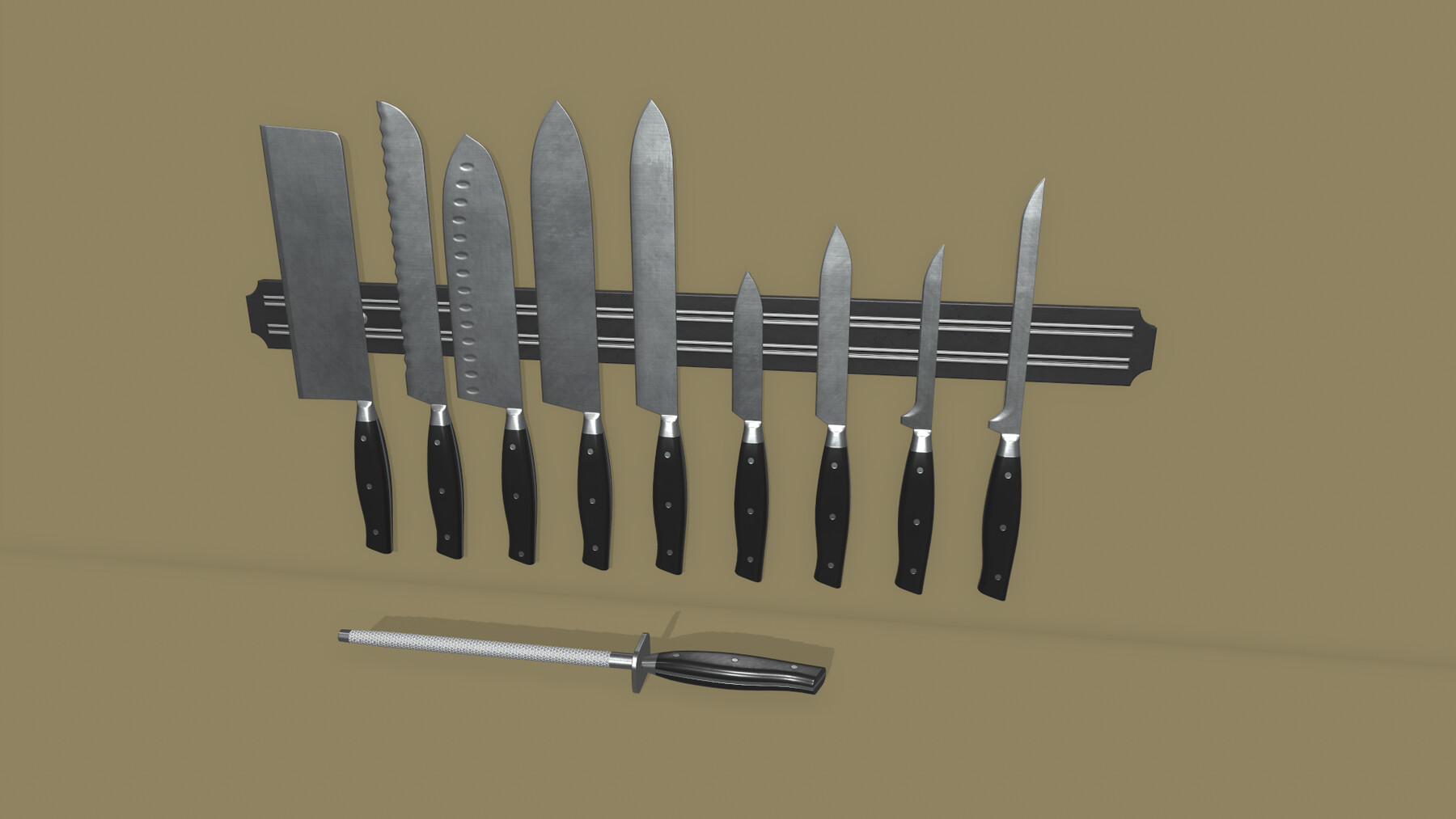 ArtStation Kitchen Knife Set Game Assets