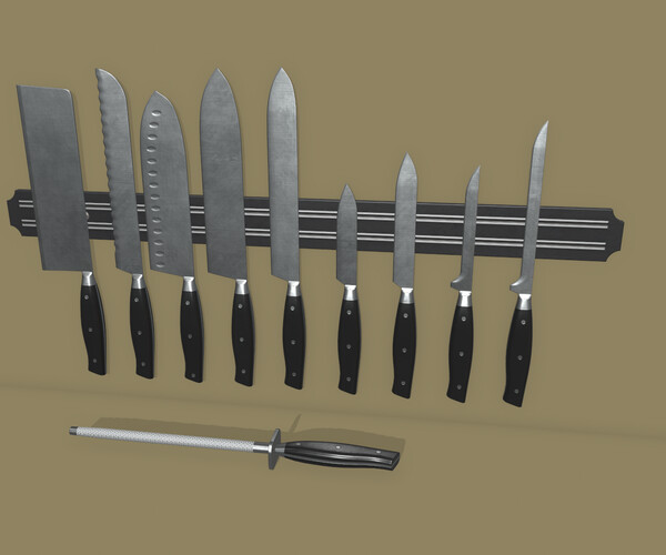 ArtStation Kitchen Knife Set Game Assets