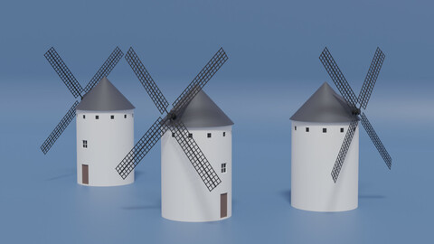 Cartoon Spanish Windmill