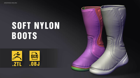 Soft nylon boots (.ZTL+.OBJ)