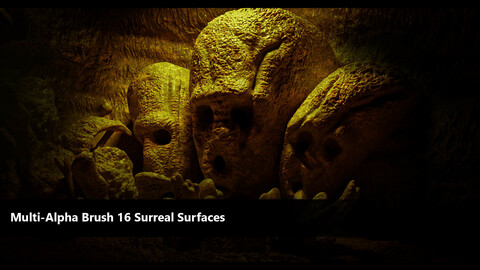 Surreal/Horror Texture Brush for zBrush 16 Alphas