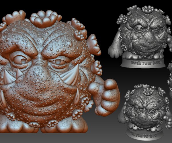 ArtStation - Covid Coronavirus monster 3D printable model | Resources