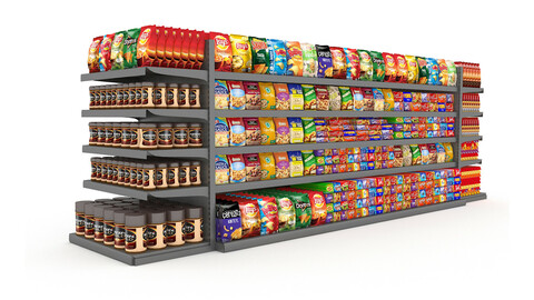 3D nuts and chips store model