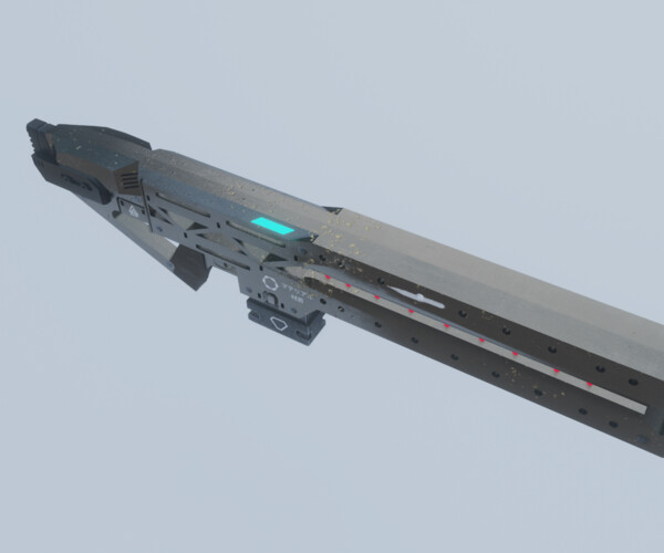 ArtStation - Low-Poly RailGun | Game Assets