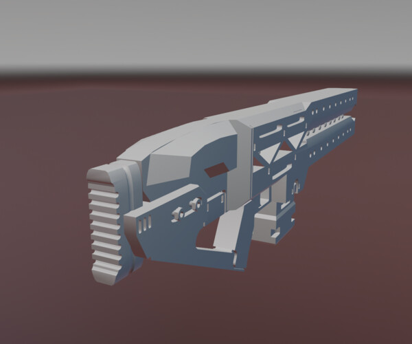 ArtStation - Low-Poly RailGun | Game Assets