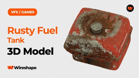 Rusty Fuel Tank Raw Scanned 3D Model