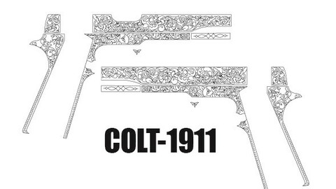 COLT1911 Body Design For engraving