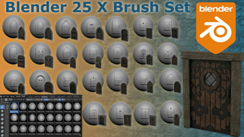 ArtStation - Zbrush & Blender Brush Pack Set 1