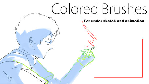 Colored brushes for animation and undersketch (for csp)