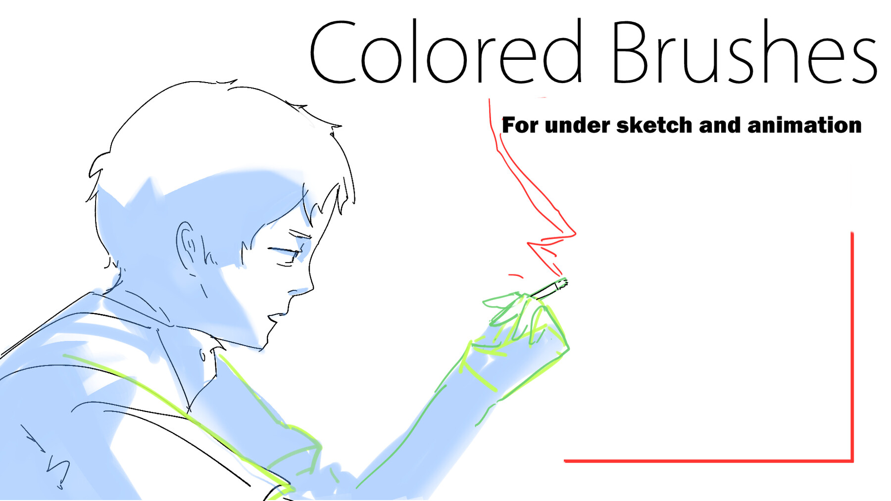 ArtStation - Colored brushes for animation and undersketch (for csp ...