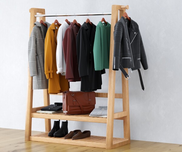 ArtStation - Realistic 3D model of clothes on Rack collection . | Game ...