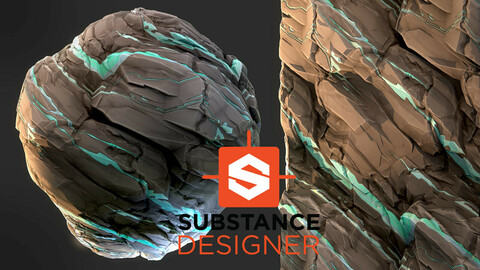 Stylized Icy Rock - Substance Designer