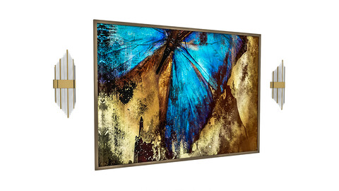 3d painting and sconce 3D model