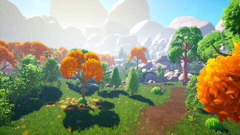 Stylized Canyon Forest - Unreal Engine Stylized Asset