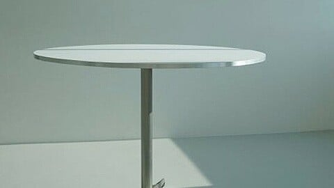 Willy Round Table Cafe Series Silver Edge HPL Material