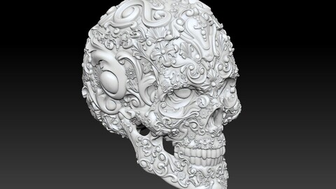 ArtStation - Unicorn Bunny Art Nouveau Deco Sugar Skull