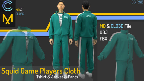 Squid game players cloth