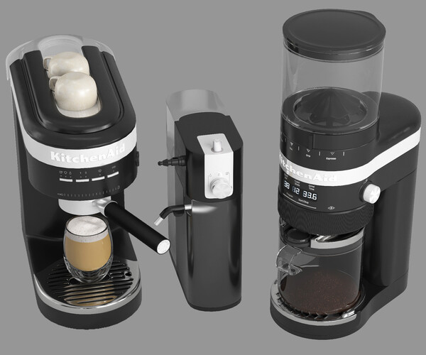 KitchenAid Coffee-Maker Scene for Cinema 4D and Redshift Render 3D