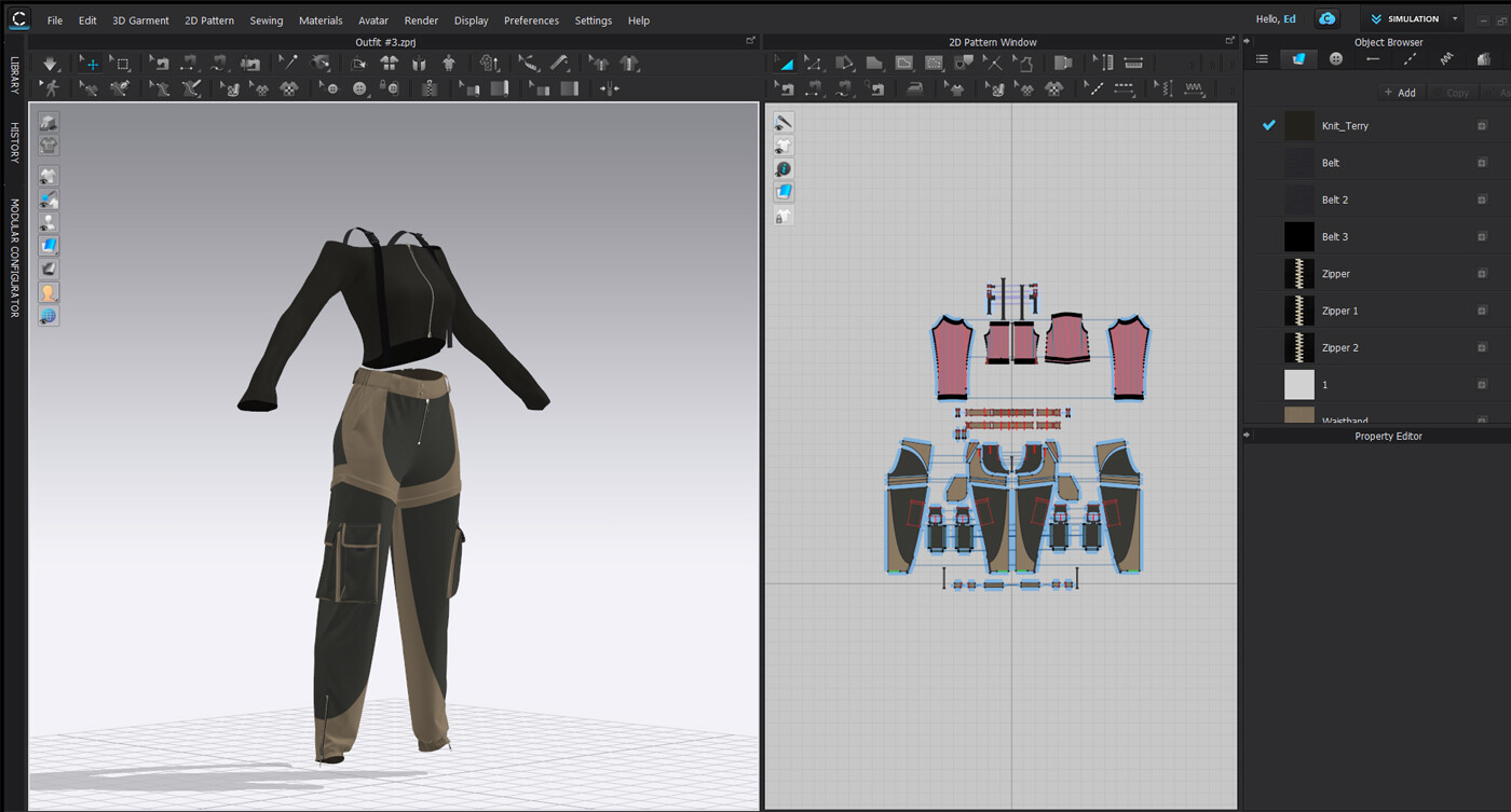 ArtStation - Female Outfit 3 3D model | Game Assets