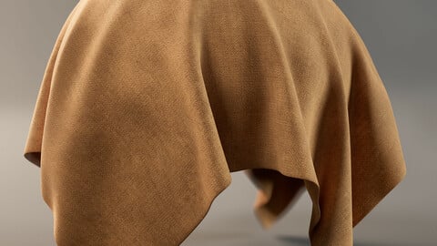 PBR - SOFT BROWN FABRIC FOR FURNITURE AND CLOTHING - 4K MATERIAL