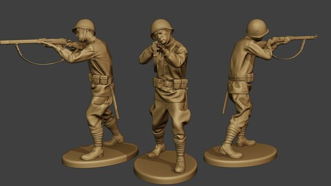 Russian soldier ww2 Shoot Stand R1