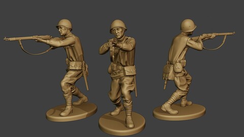 Russian soldier ww2 Shoot Stand2 R1