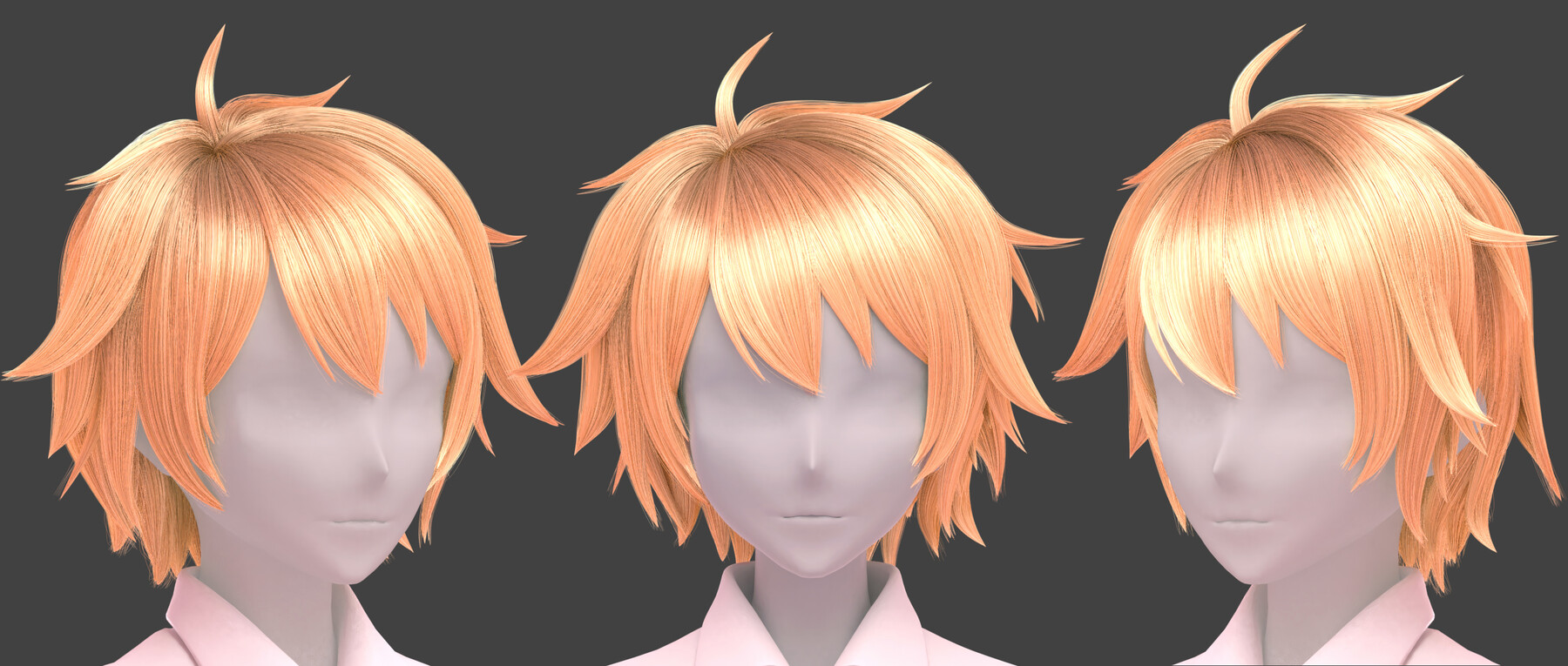 ArtStation - Anime Boy Hairstyles Pack (.Blend Files) | Game Assets