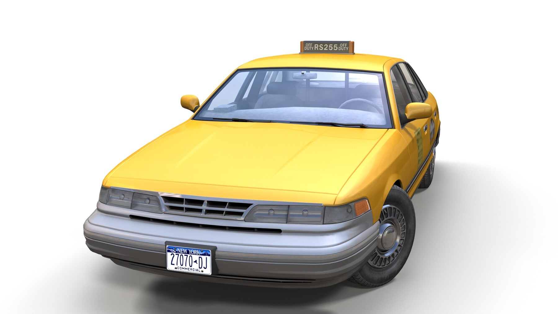 ArtStation - American 90s taxi sedan | Game Assets