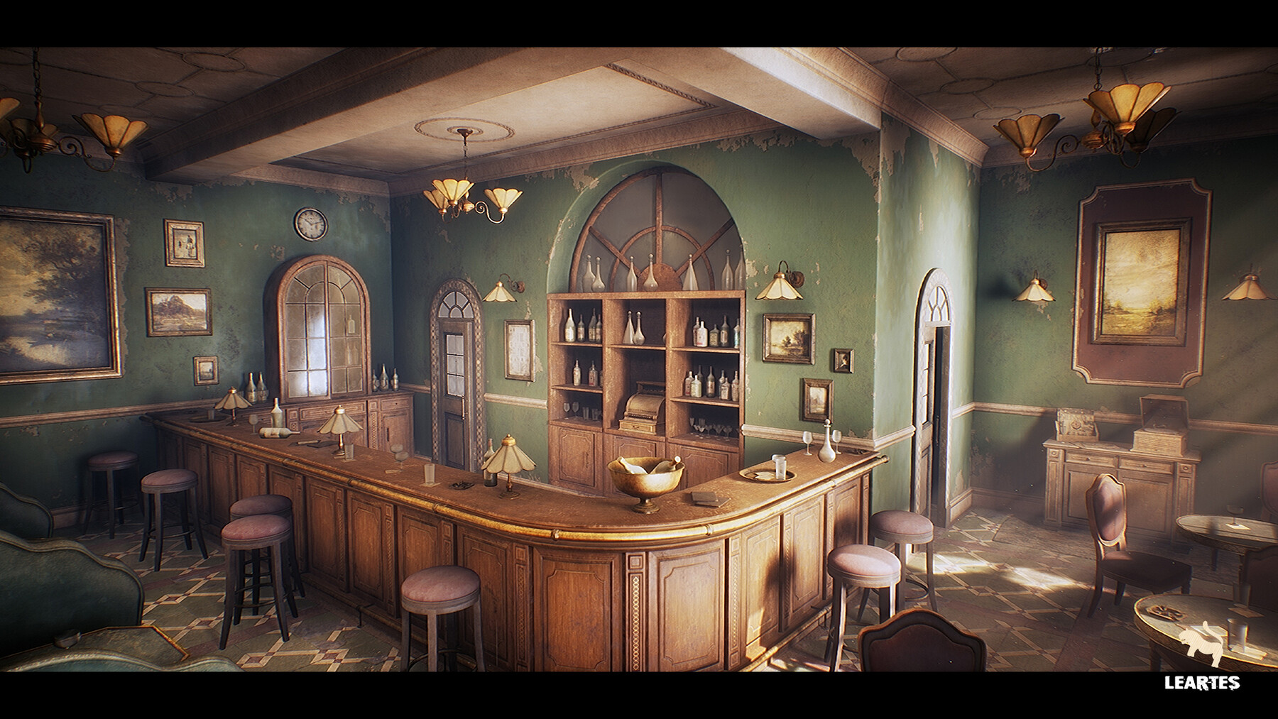 ArtStation - Vintage Bar Interior Environment | Game Assets